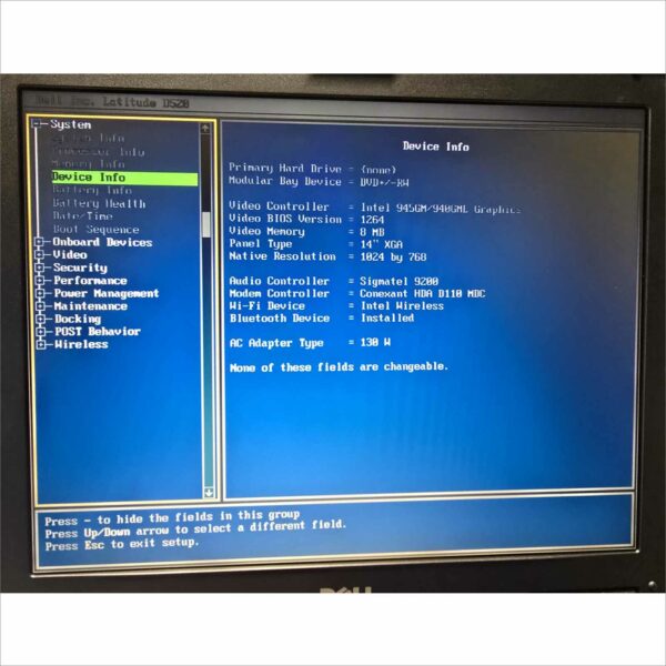 Vintage Dell Latitude D520 SN#95DSNB1