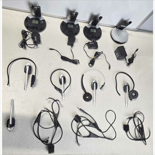 lot 4x Jabra GN9350e Noise cancelling Headphone with microphone & Accessories