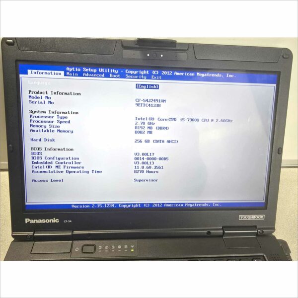 Panasonic Toughbook CF-54 i5-7300U 8gb 256 gb ssd 14" FHD TOUCH 4G 8270 Hours