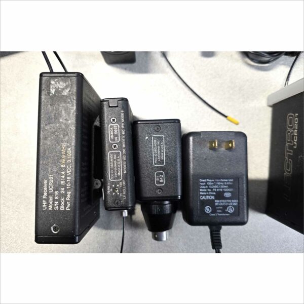 Lot of Lectronics UM400A UM200C UCR201 UH200C UH200D UHF Transmitter receiver & Plug-On