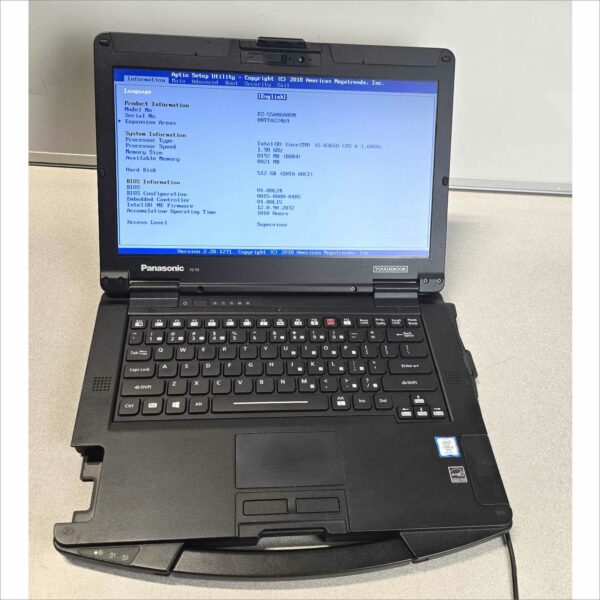 Panasonic Toughbook FZ-55 MK1 i5 8th gen 14, 512SSD, 8GB RAM SN#0DTTA22469 1010H