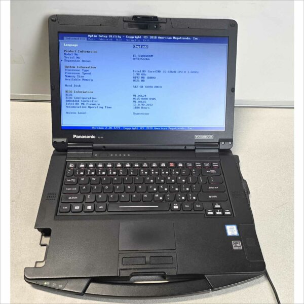 Panasonic Toughbook FZ-55 MK1 i5 8th gen 14, 512SSD, 8GB RAM SN#0HTTA56966 1180H