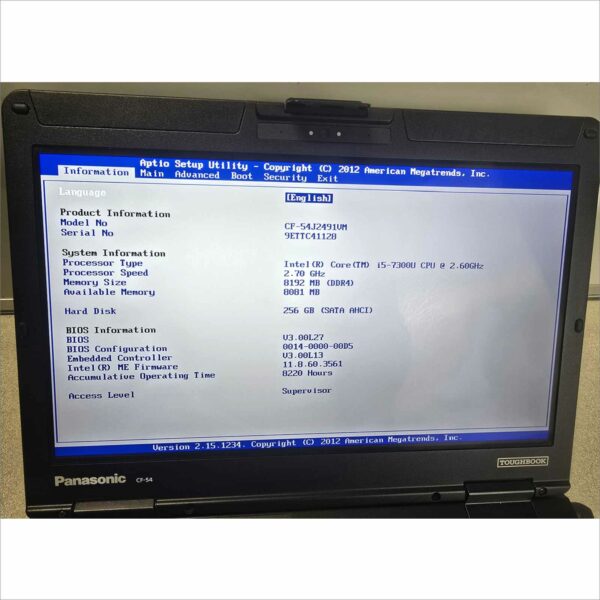 Panasonic Toughbook CF-54 i5-7300U 8gb 256 gb ssd 14" FHD TOUCH 4G 8220 Hours
