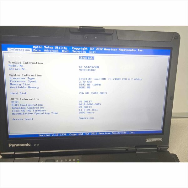 Panasonic Toughbook CF-54 i5-7300U 8gb 256 gb ssd 14" FHD TOUCH 4G 5090 Hours