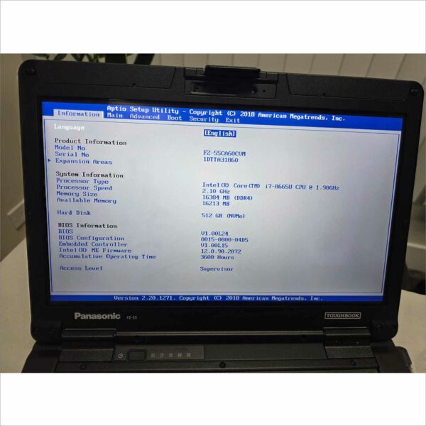 Lot of 9x Panasonic FZ-55 Toughbook i7 i5 8th gen 14, 256SSD, 16GB RAM - Grade A