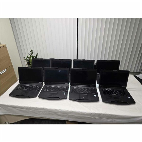 Lot of 8x Panasonic CF-54 Toughbook i5 6/7th gen 14, 256SSD, 8GB RAM - Grade A